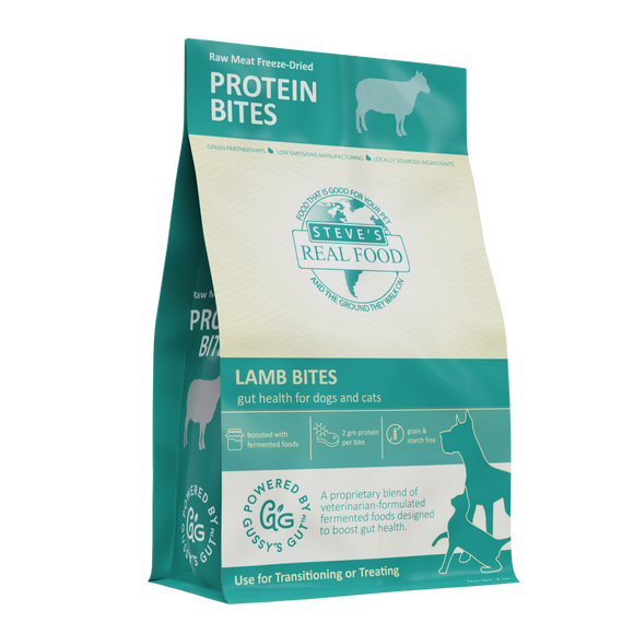 Steve's Lamb Protein Bites – Freeze-Dried Gut Health Treats for Dogs and Cats (4 oz)