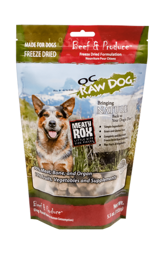 OC Raw Dog Freeze-Dried Beef & Produce Meaty Rox