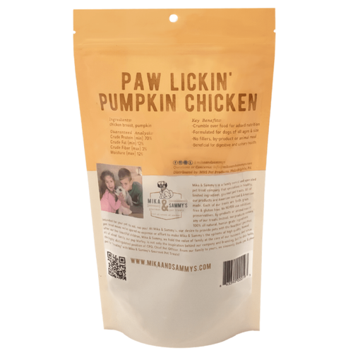 Mika & Sammy's Paw Lickin' Pumpkin Chicken Dog Treats (5 Oz)