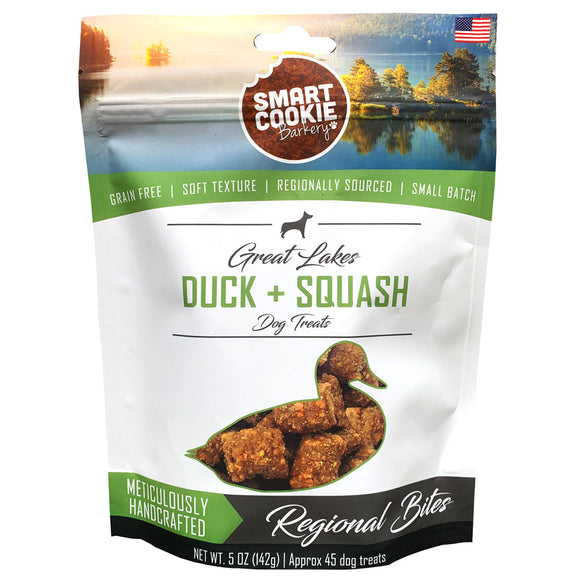 Smart Cookie Duck & Squash Grain Free Dog Treats for Sensitive Stomach & Allergies (5 oz)