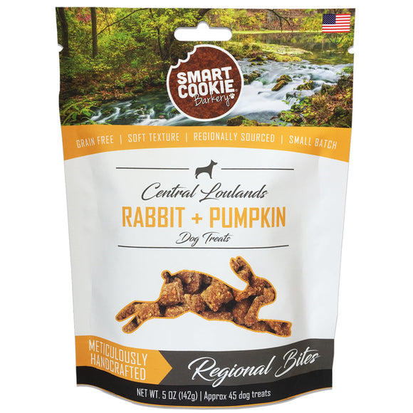 Smart Cookie Rabbit & Pumpkin Grain Free Dog Treats for Sensitive Stomachs & Allergies (5 Oz)