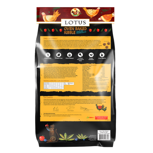 Lotus Grain Free Cat Kibble Chicken Recipe Dry Cat Food (2.2 LB)