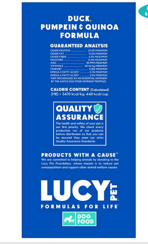 Lucy Pet Duck, Pumpkin and Quinoa Dog Food-Exclusive Gut Health Formula