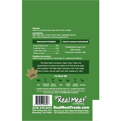 The Real Meat Company Beef Jerky Bites Dog Treats