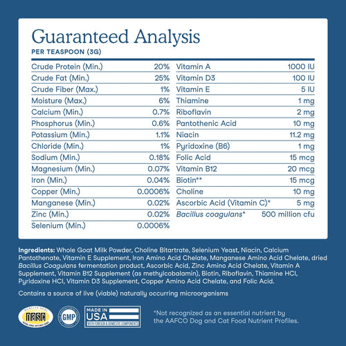 Fera Pet Multivitamin Goat Milk Topper For Cats + Dogs