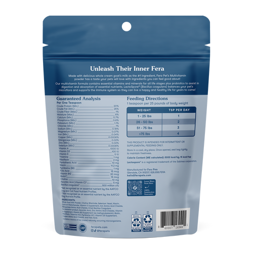 Fera Pet Multivitamin Goat Milk Topper For Cats + Dogs
