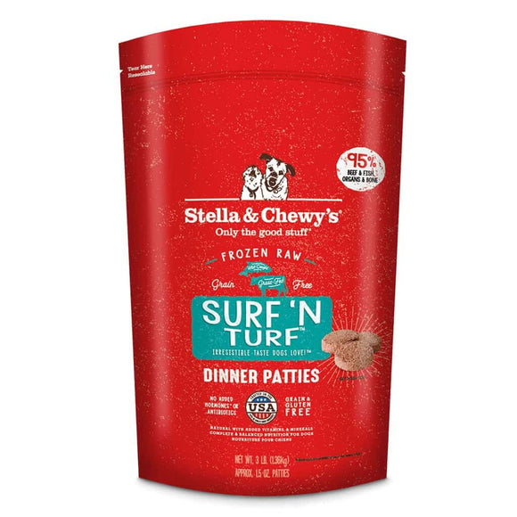 Stella & Chewy's Surf 'n Turf Patties Frozen Raw Dog Food
