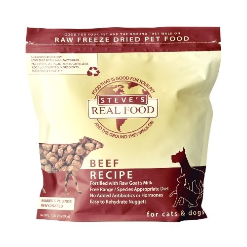 Steve's Real Food Freeze-Dried Raw Dog Food Beef Diet (1.25 lb / 20 oz)