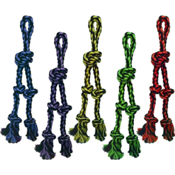 MULTIPET NUTS FOR KNOTS ROPE TUG W/2 DANGLERS